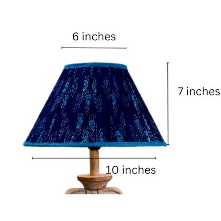 Plume Blue Ikat Pleated Empire Lampshade